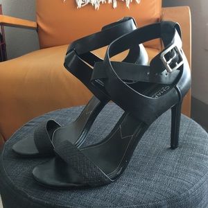 Charles by Charles David Ankle Strap Leather Heels